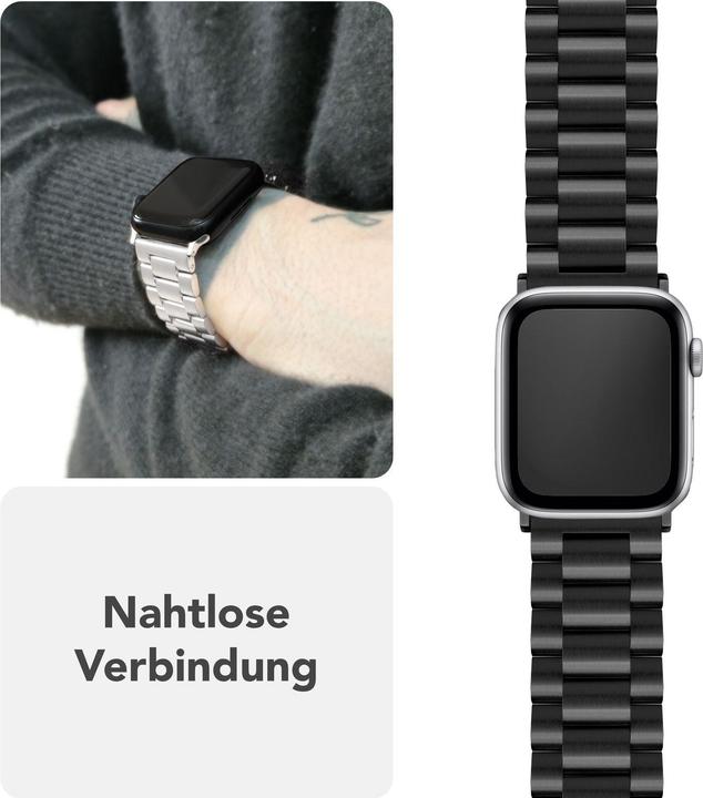 Produktbild Nalia Mova Edelstahl-Armband für Apple Watch, Metallarmband gebürstet - Stabil, Rostfrei & Matt (Edelstahl)