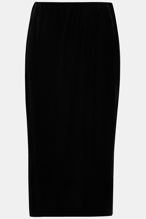 Produktbild Ulla Popken Samtrock, Slim, Elastikbund, Saumschlitz (46, 48)