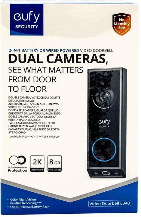 Productafbeelding eufy Video deurbel E340 (Draadloze, WiFi)