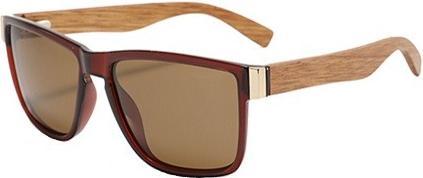 Produktbild Bekos Elegante braun getönte Sonnenbrille mit Zebra-Holzbügel