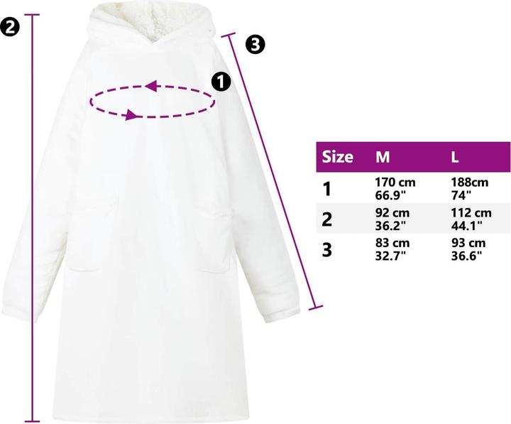 Immagine prodotto vidaXL Decken-Hoodie (112 x 188 cm)