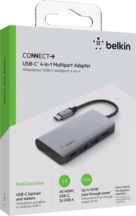 Immagine prodotto Belkin USB-C 4 in 1 (USB-C, 4 Porti)