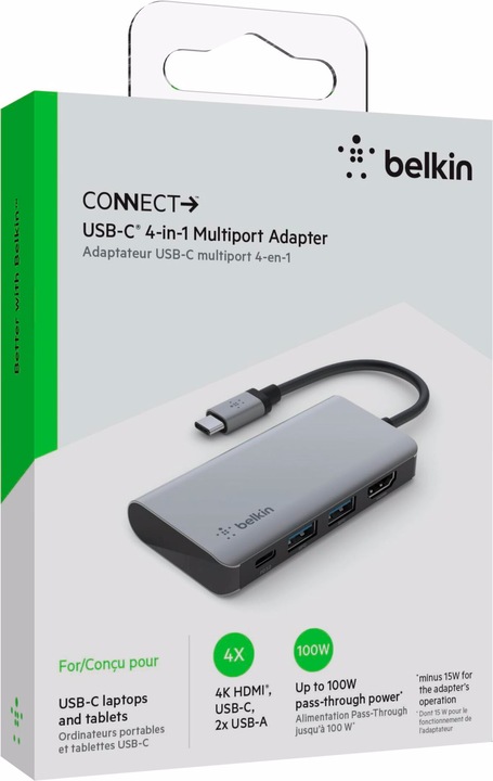 Produktbild Belkin USB-C 4 in 1 (USB-C, 4 Ports)