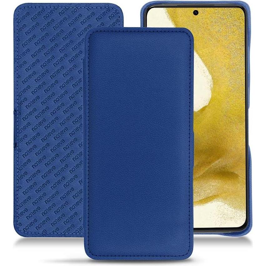 Noreve Lederschutzhülle horizontal (Samsung Galaxy S22), Smartphone Hülle, Blau