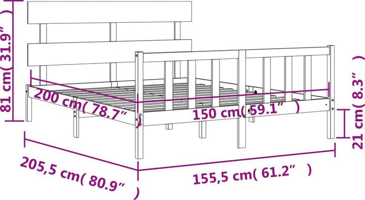 Image du produit vidaXL Bettgestell (150 x 200 cm)