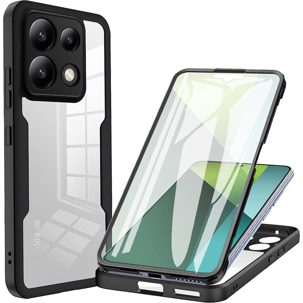 Techsuit - ColorVerse 360 Series + Screen Protector - Xiaomi Redmi Note 13 Pro 5G / Poco X6 - Black (Xiaomi Poco X6, Xiaomi Redmi Note 13 Pro 5G), Cov