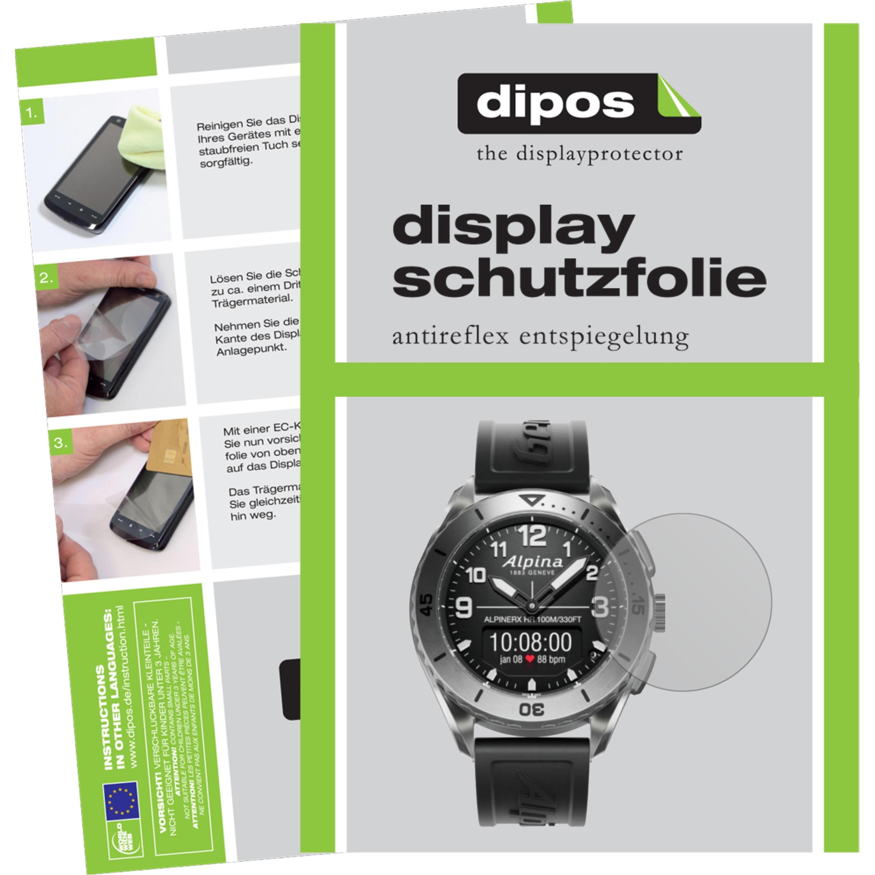 Dipos Displayschutzfolie Antireflex, Smartwatch Schutzfolie, Transparent