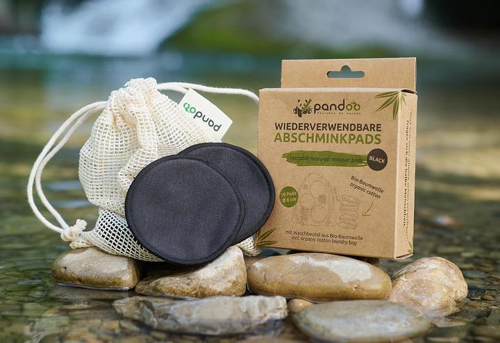 Actual product image Pandoo Makeup remover pad Bio-BW 10s schw.
