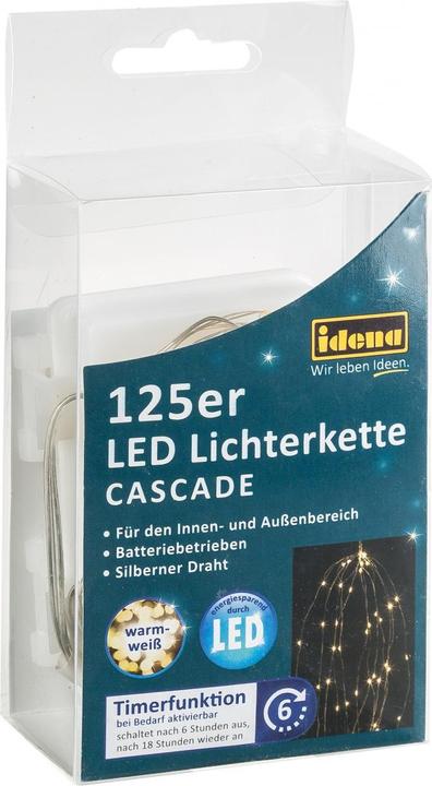 Produktbild Idena LED Lichterkette 125er, Cascade, 6h Timer (1.70 m)