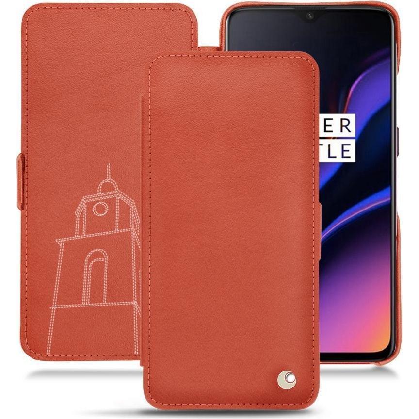 Noreve Lederschutzhülle horizontal (OnePlus 6T), Smartphone Hülle, Orange