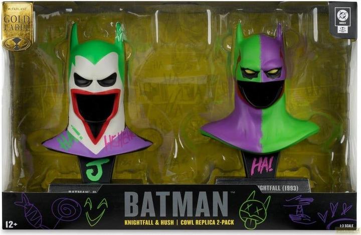 Produktbild McFarlane Batman DC Direct mini réplique 1/3 Pack de 2 masques de Batman Hush & Knightfall (Jokerized) (Gold L
