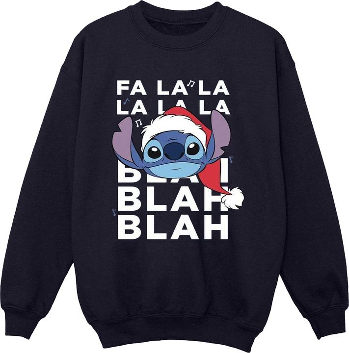 Actual product image Disney Boys Lilo And Stitch Christmas Blah Blah Blah Sweatshirt (152, 158)
