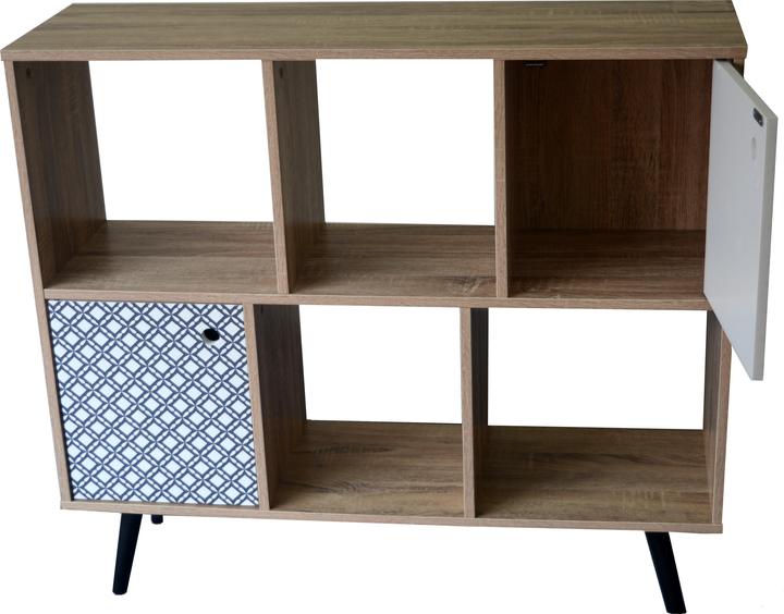 Immagine prodotto Möbilia 4 scomparti aperti, 2 porte (98,5 x 29 x 87 cm)