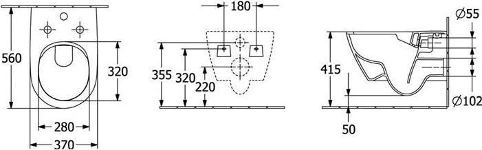 Immagine prodotto Villeroy & Boch WC Subway 2.0 con tecnologia DirectFlush e ViFresh bianco a parete 561