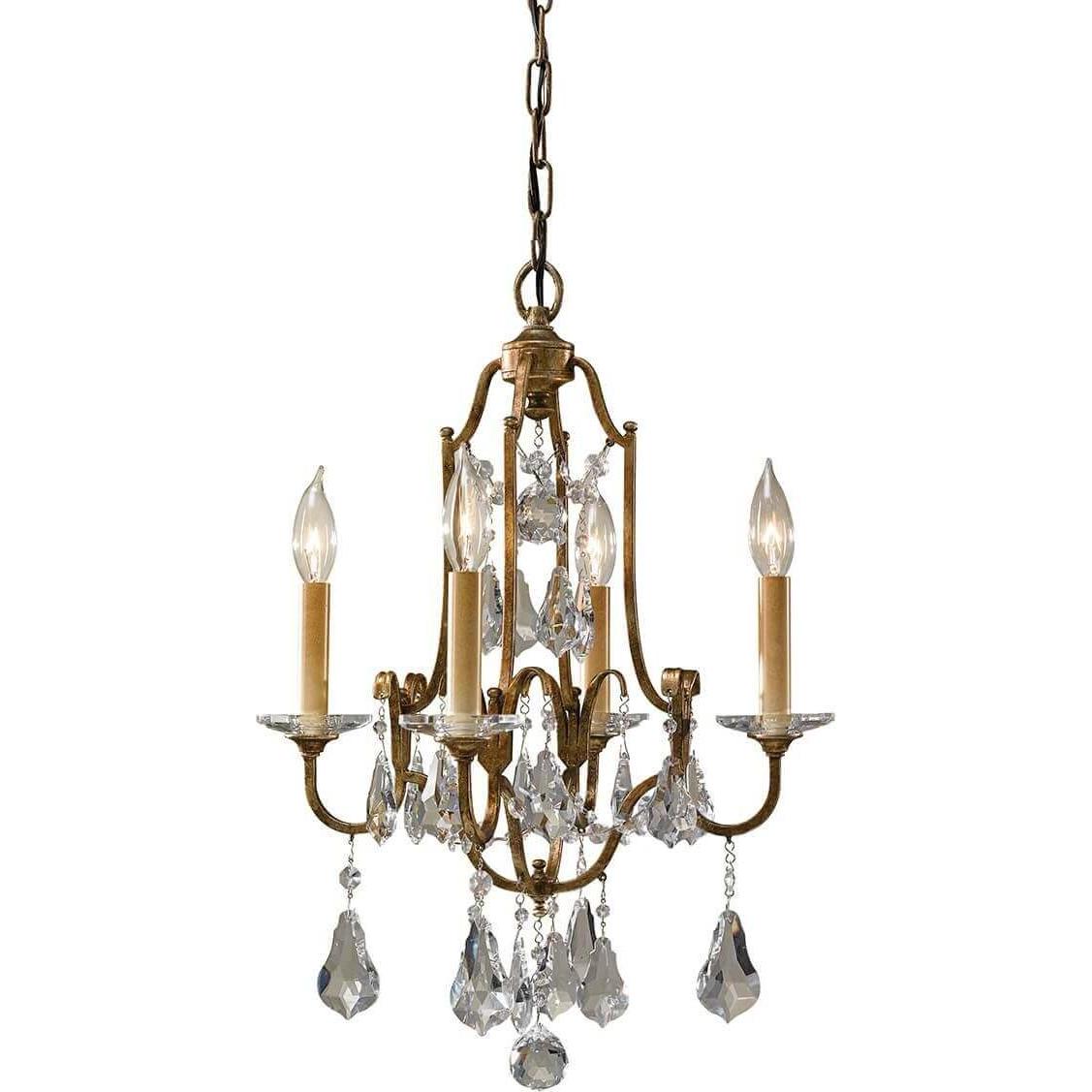Elstead Lighting, Kronleuchter, Valentina Kronleuchter E14 4-fach Oxidierte Bronze (41 cm)