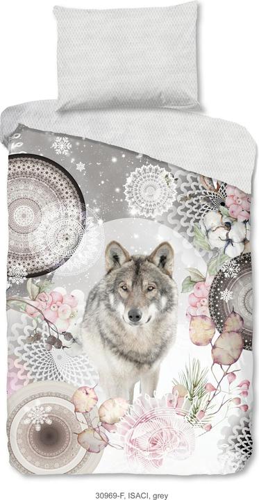 Produktbild HIP Flanell Bettwäsche Isaci grey (Bettwäsche Set, 135 x 200 cm, 80 x 80 cm)