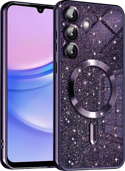 Produktbild Techsuit - Luxury Glitter MagSafe - Samsung Galaxy A15 4G / A15 5G - Deep Purple (Samsung Galaxy A15, Samsung Galaxy A15 5G)