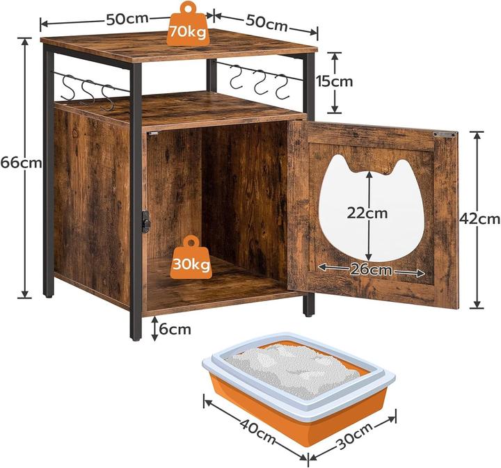 Image du produit Hoobro Armoire à litière (Bac à litière fermé)