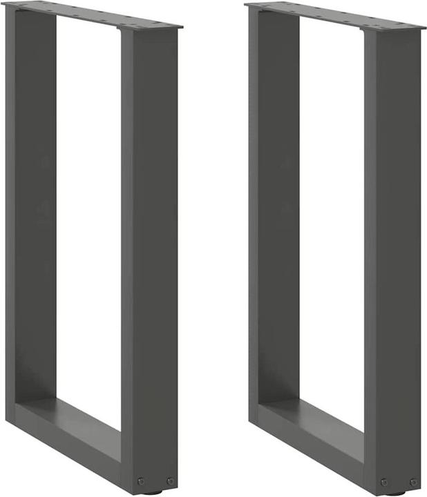 Immagine prodotto vidaXL Gambe per tavolino a U 2 pz. Gamba del tavolo in acciaio antracite 50x(72-73) cm