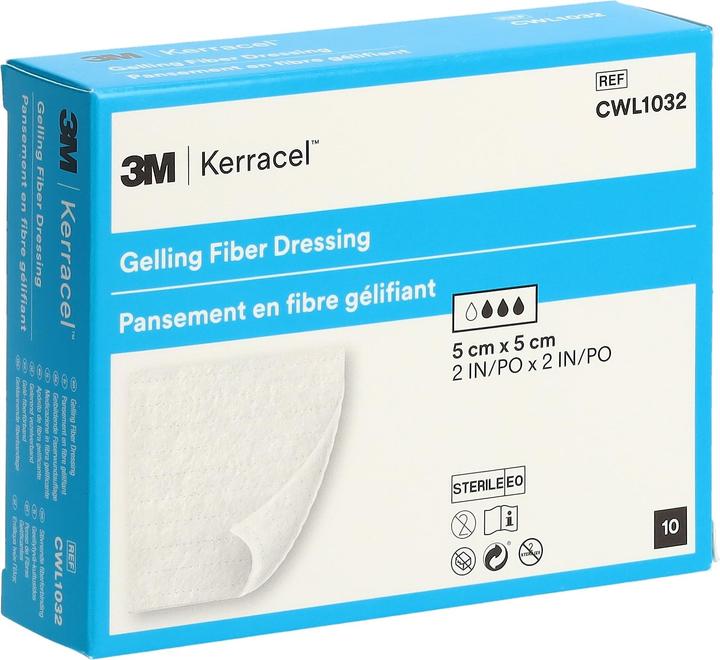 Produktbild 3M gel-bildende Wundauflage aus Fasermaterial 5x5cm (n) (498.67 ml, Gel)