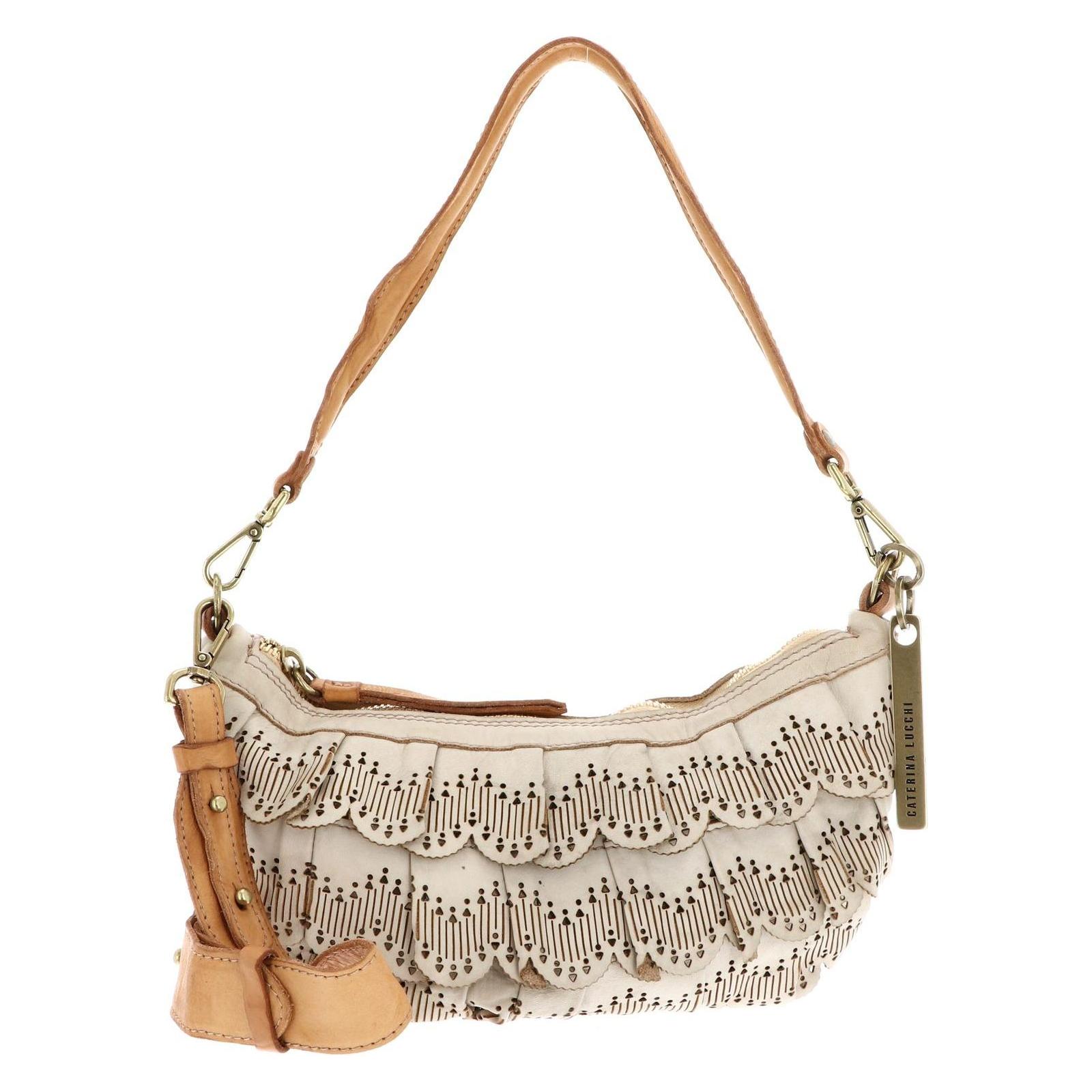 Caterina Lucchi, Damen, Handtasche, Sorrento Gloria Shoulder Bag, Beige