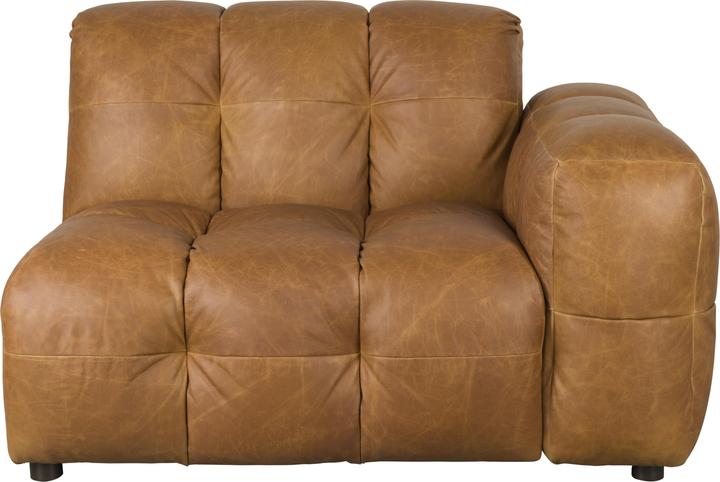 Dutchbone Sofa Element Hackman With Arm Right Leather Cognac (Modular sofa)
