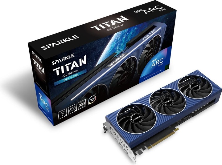Actual product image Sparkle Intel A770 Titan OC Triple Fan 16GB Intel VGA Card retail (16 GB)