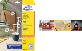 Productafbeelding Avery Zweckform identificatie-etiketten, diameter: 20 mm rond, permanente kleefstof, papier ongestreken