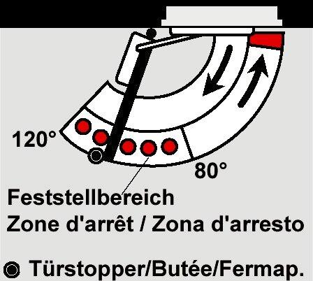 Produktbild Dormakaba Gleitschiene mit Hebel G-EMR Contur Design (Balkontür, Eingangstür, Holztür, Zimmertür, Indoor)