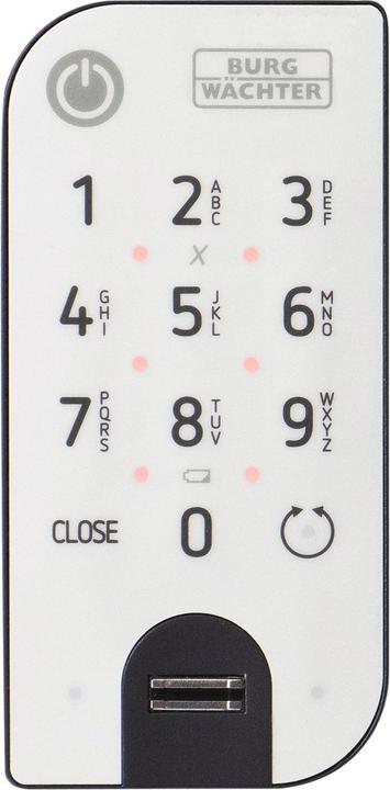 Produktbild Burg Wächter Tastatur 7712 Fingerprinttastatur anthrazit/weiss (Fingerabdruck)