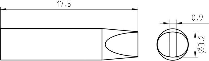 Produktbild Weller Erem Lötspitze RT Micro, Meissel 3,2mmx0,9mm (Lötspitze)
