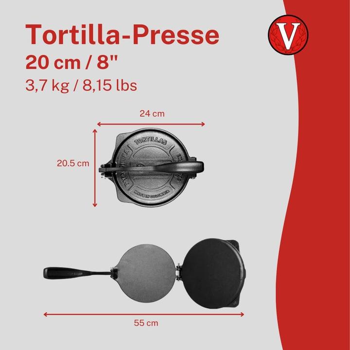 Actual product image Victoria Tortilla press
