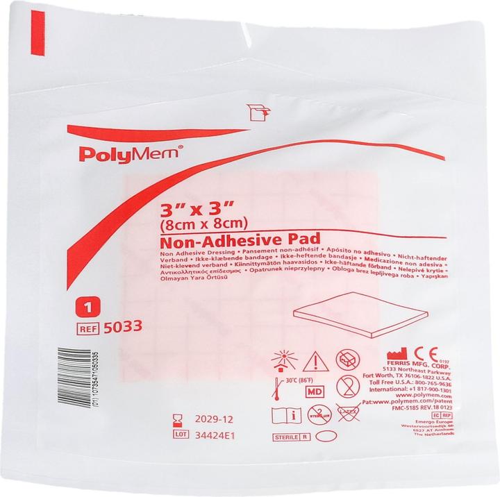 Actual product image PolyMem Non Adhesive Dressing 8x8cm 15 (15 x)