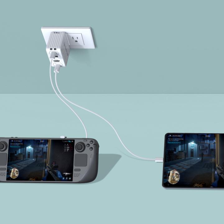 Produktbild AVerMedia Ladedock, EliteGO (GC313Pro) White, 100W GaN, HDMI (Mac, Windows)