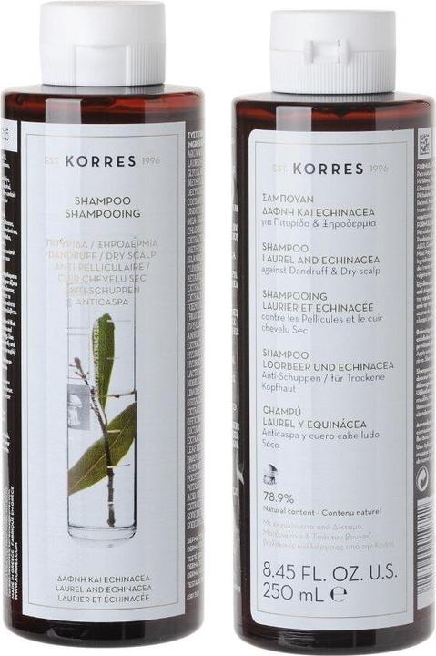 Actual product image Korres Laurel & Echinacea Shampoo (Liquid shampoo, 250 ml)
