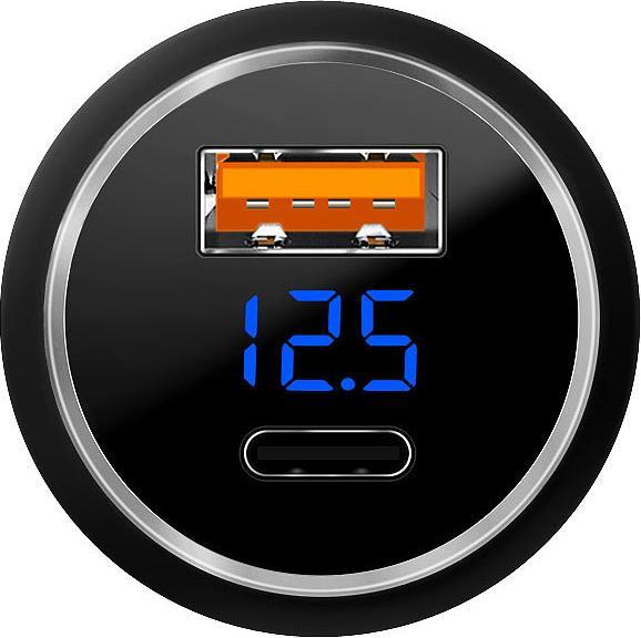 Actual product image Revolt Car USB charger, LED voltage indicator