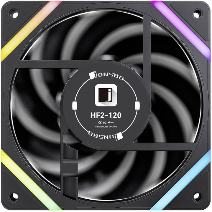 Image du produit Jonsbo HF2-120 Lüfter, PWM, ARGB - 120mm, schwarz (120 mm, 1x)