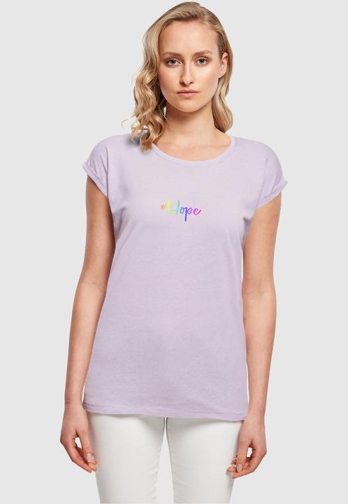 Produktbild Merchcode Ladies Hope Rainbow Extended Shoulder Tee - 116599 (M)