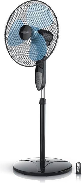 Brandson Ventilateur sur pied, 42 cm Ø, ventilateur sur pied, télécommande, inclinable 30°, 50W, oscillation (57 dB)