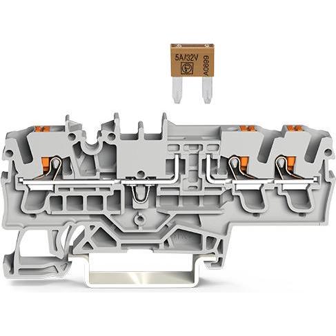 Wago Terminale fusibile a 3 fili, Accessori di elettronica + Alloggiamento, Grigio