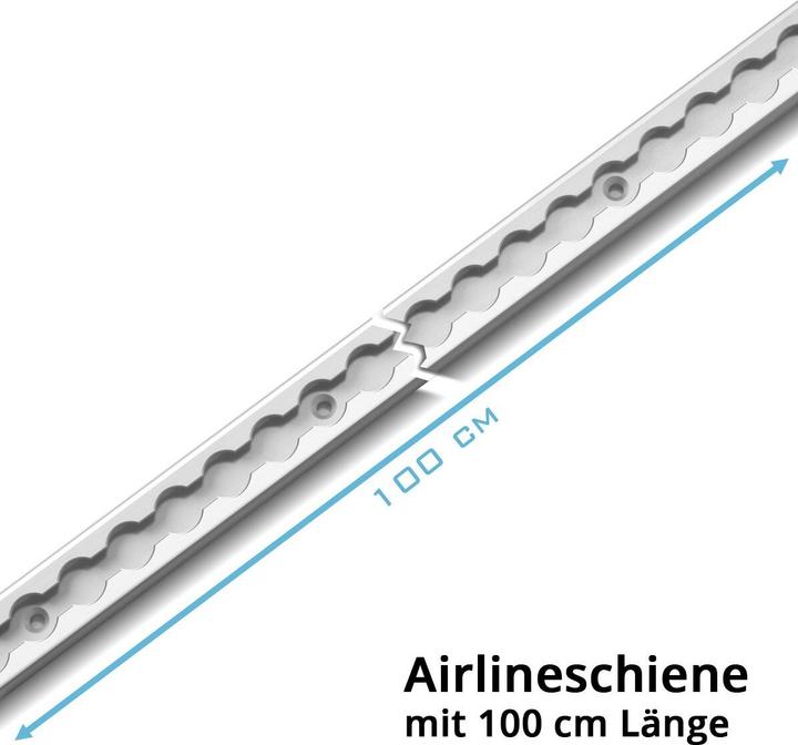 Produktbild Stahlwerk Zurrschienen 2er Set mit Zurrösen 100 cm Airlineschienen aus Aluminium
