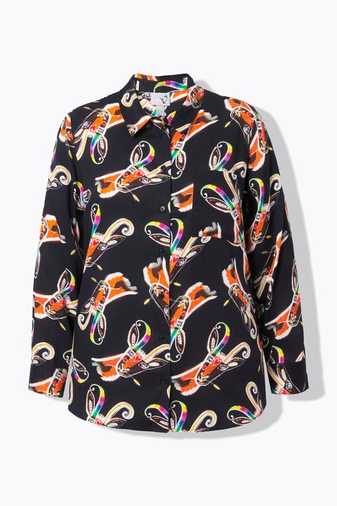 Immagine prodotto Ulla Popken Camicia con stampa in stile country, collo da camicia e maniche lunghe (62)