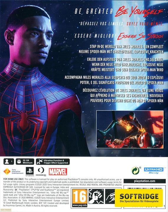 Image du produit Sony Marvel’s Spider-Man: Miles Morales (PS5, DE, FR, IT)