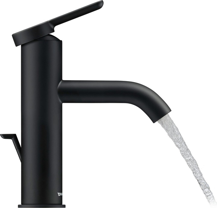 Actual product image Duravit Single lever basin mixer C.1 M with pop-up waste black matt