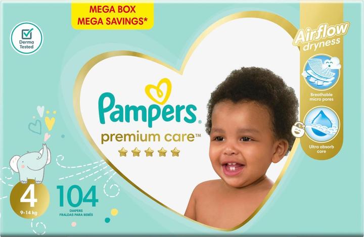 Produktbild Pampers Premium Care (Gr. 4, Halbmonatsbox, 104 Stk.)