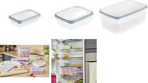 keeeper Frischhaltedose franco, 2,4 Liter, eckig, blau Dose: transparent / Deckel: mit farbigem Rand, aus (2.40 l)