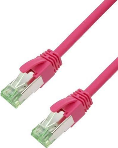 Nambo Kupfer-Patchkabel Cat.6a S/FTP (ISO/IEC) LSZH High Quality erika violett 0,30 m (PiMF, CAT6, 0.30 m)