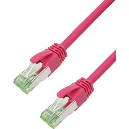 Nambo Kupfer-Patchkabel Cat.6a S/FTP (ISO/IEC) LSZH High Quality erika violett 1,5 m (PiMF, CAT6, 1.50 m), Cavo di rete