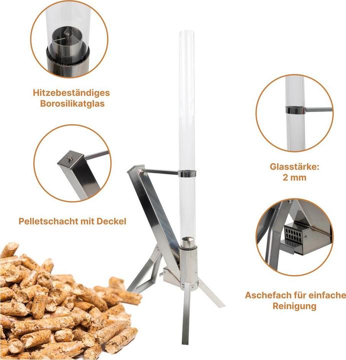 Produktbild Dönges Feuerrohr für Pellets - Edelstahl Pelletfackel