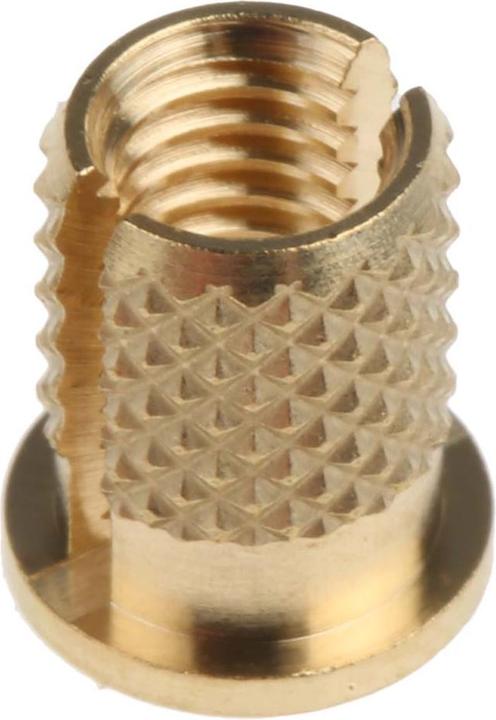 Actual product image RS PRO Brass push in expansion insert,M5 flange (100 Screws per piece)
